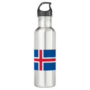 Island-Flagge Edelstahlflasche