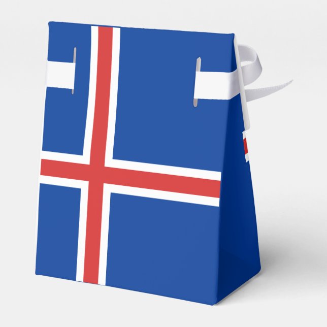 Island-Flagge Geschenkschachtel (Rückseite)