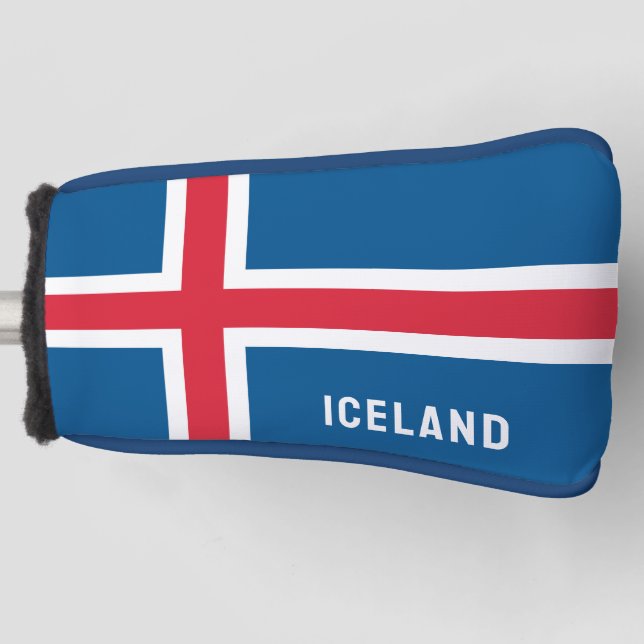Island-Flagge Golf Headcover (Vorderseite)