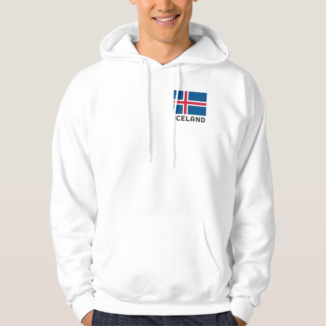 Island-Flagge Hoodie (Vorderseite)