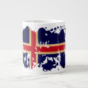 Island-Flagge Jumbo-Tasse