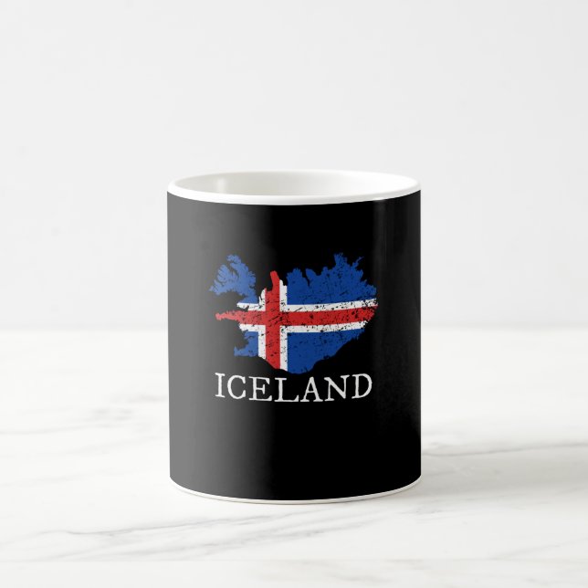 Island-Flagge Kaffeetasse (Mittel)