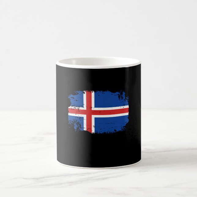 Island-Flagge Kaffeetasse (Mittel)