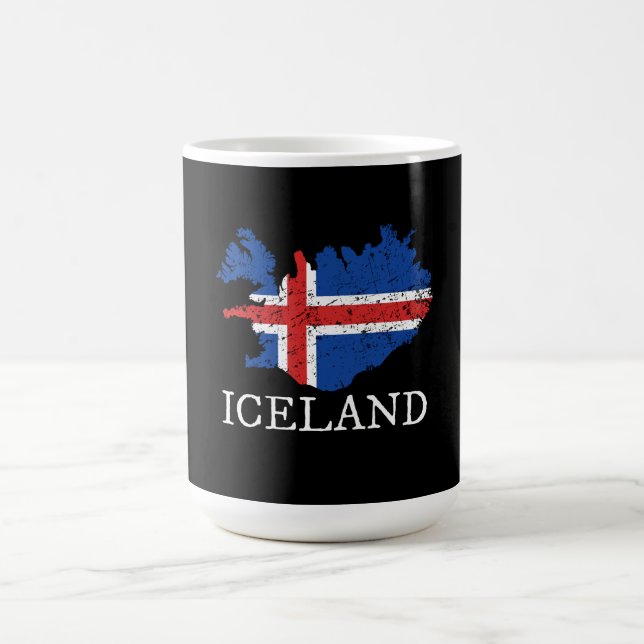 Island-Flagge Kaffeetasse (Mittel)