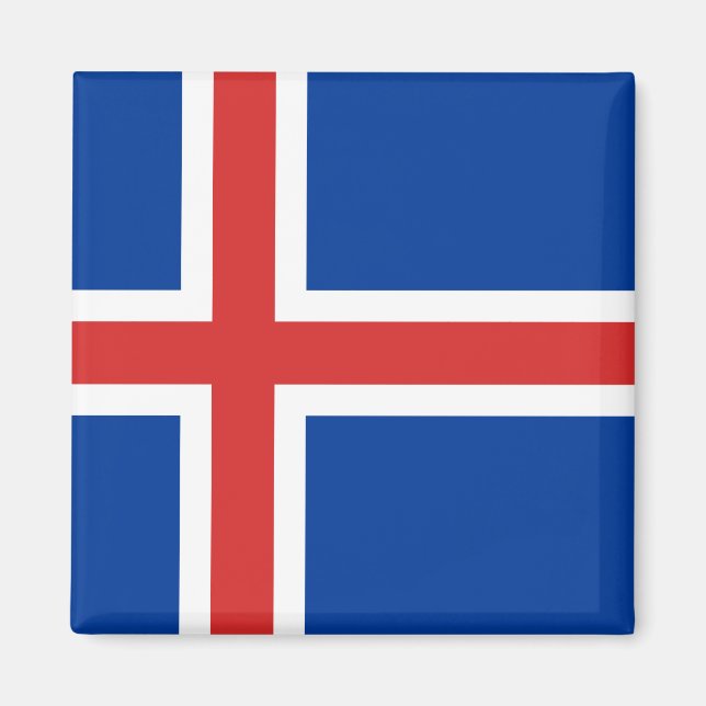 Island-Flagge Magnet (Vorne)