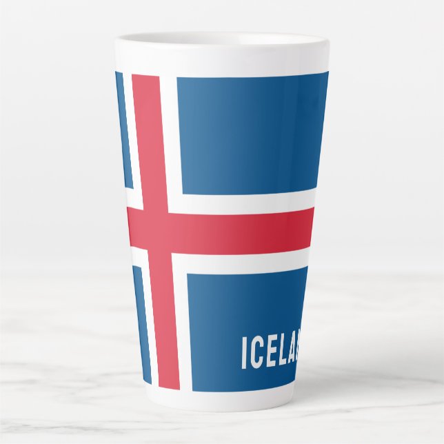 Island-Flagge Milchtasse (Vorderseite)