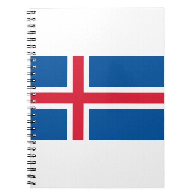 Island-Flagge Notizblock (Vorderseite)