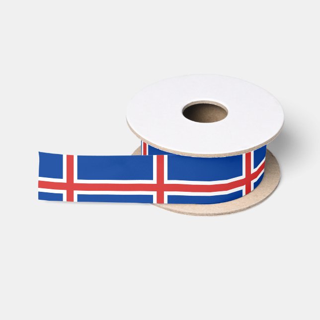 Island-Flagge Satinband (Spule)