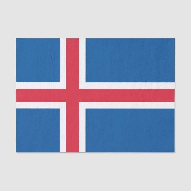Island-Flagge Seidenpapier (Vorderseite)