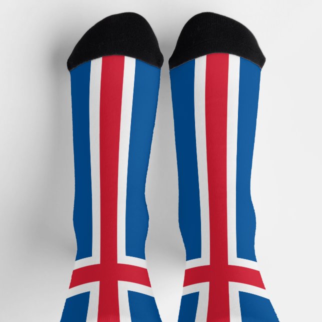 Island-Flagge Socken (Oben)
