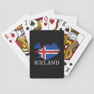 Island-Flagge Spielkarten