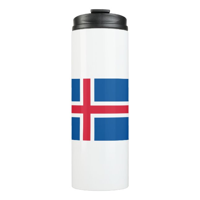 Island-Flagge Thermosbecher (Vorderseite)