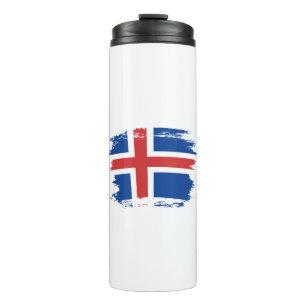 Island-Flagge Thermosbecher