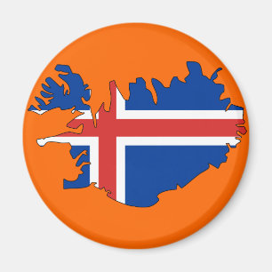 Island-Flaggenkarte Magnet