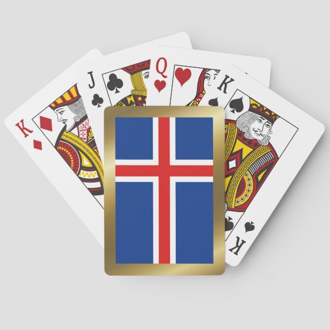 Island-Flaggenplatzierungskarten Spielkarten (Rückseite)