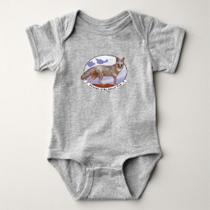 Island Fox Logo Gray Baby Bodysuit 1 Stück Strampler