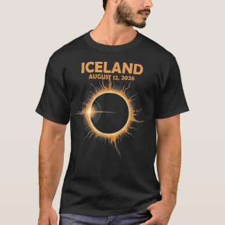 Island Gesamtsonnenfinsternis 2026 Himmelserschein T-Shirt