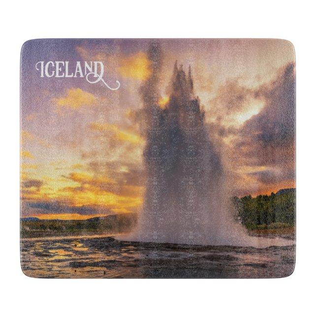 Island Geyser Schneidebrett (Vorderseite)