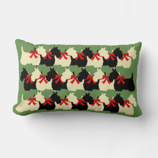 Island Green Kariert print Scottish Terrier dog Lendenkissen