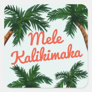 Island Gruß Quadratischer Aufkleber