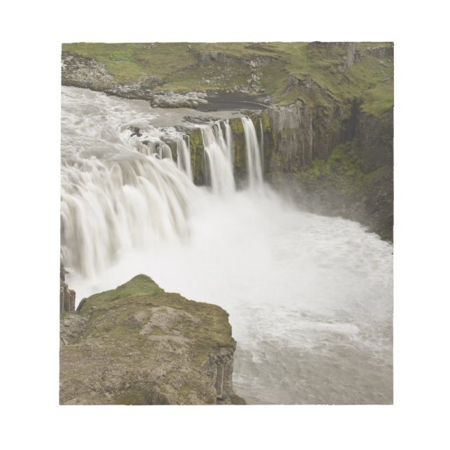 Island. Hafragilsfoss-Wasserfall Notizblock (Vorderseite)