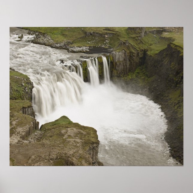 Island. Hafragilsfoss-Wasserfall Poster (Vorne)