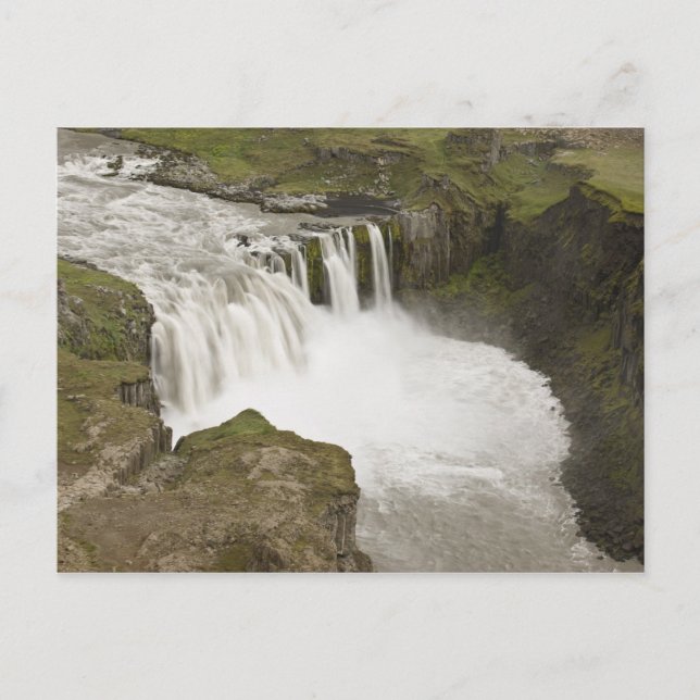 Island. Hafragilsfoss-Wasserfall Postkarte (Vorderseite)