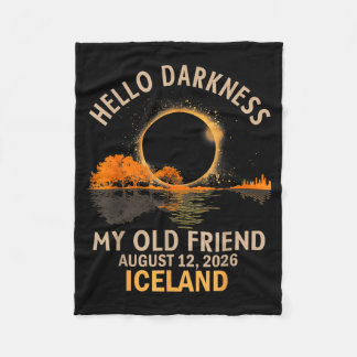 Island Hallo Dunkelheit Retro Alter Freund August Fleecedecke