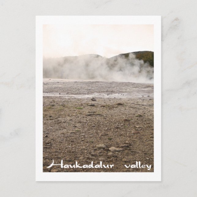 Island, Haukadalur Postkarte (Vorderseite)