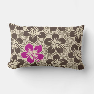 Island Hibiscus Hawaiian Reversible Lendenkissen