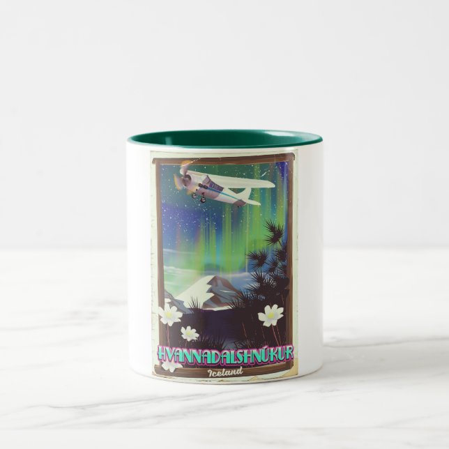 Island Hvannadalshnúkur Zweifarbige Tasse (Mittel)