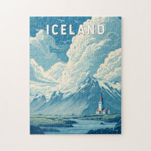 Island Illustration Reise Kunst Vintage