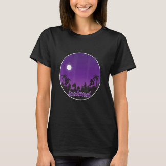 Island im nächtlichen Palmengrün T-Shirt