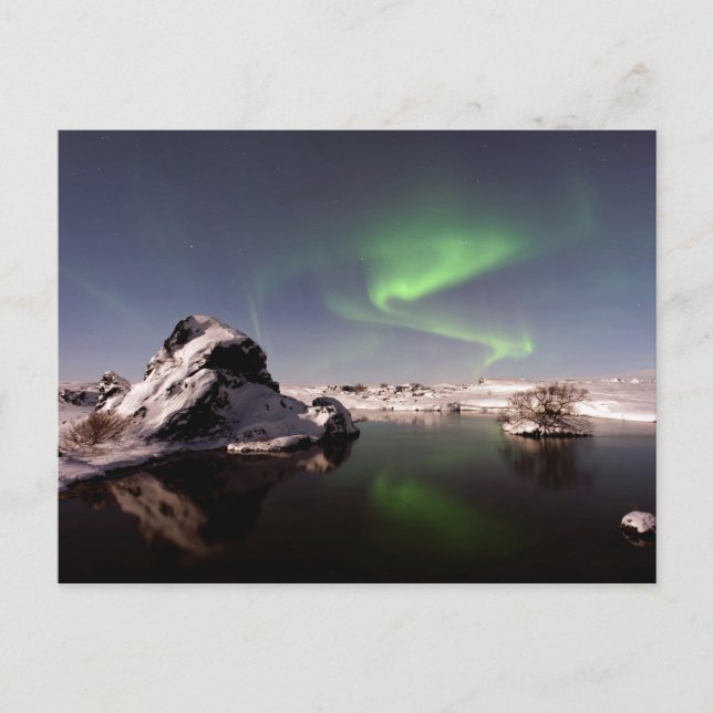 Island im Winter Postkarte (Vorderseite)