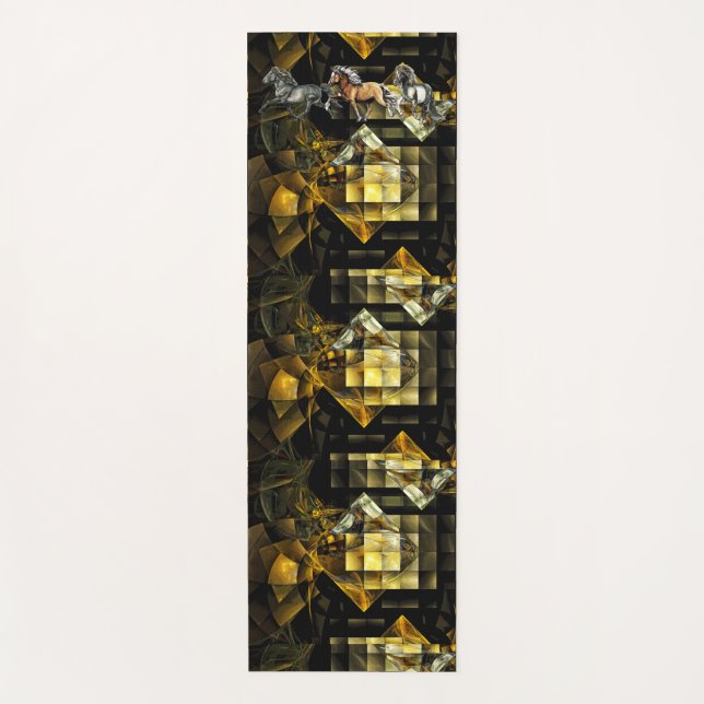 Island in Gait Golden Diamond Abstrakt Yogamatte (Vorderseite)