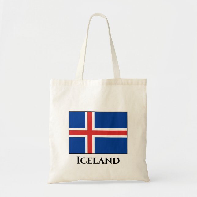 Island (isländische Flagge) Tragetasche (Vorne)