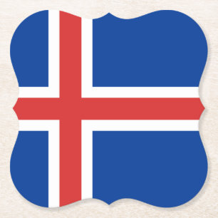 Island (isländische Flagge) Untersetzer