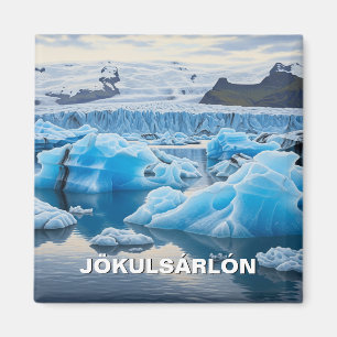 Island Jökulsárlón Glacier Lagoon Travel Magnet