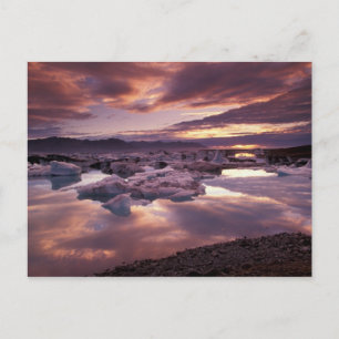 Island, Jökulsarlon-Lagune, Landschaft Postkarte