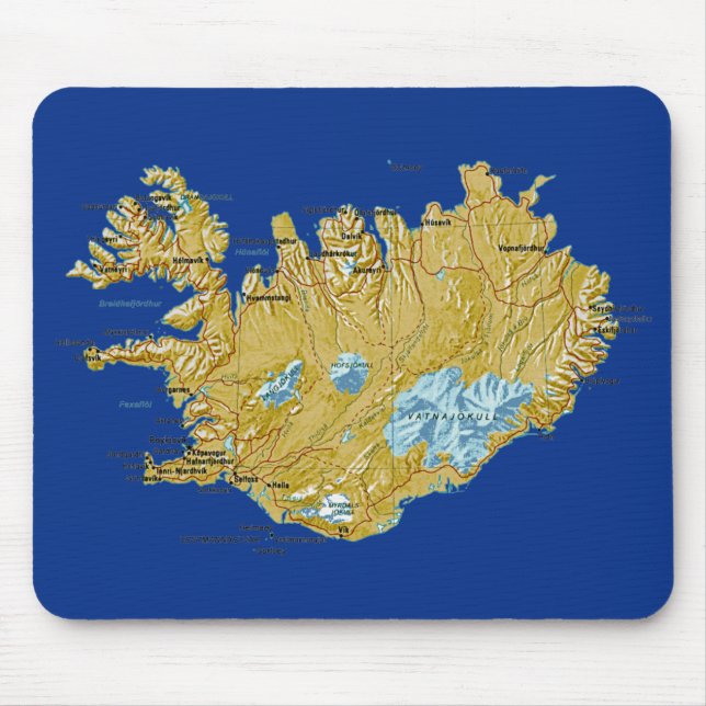 Island-Karte Mousepad (Vorne)