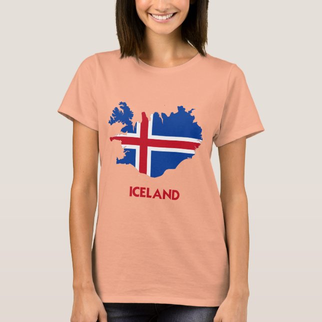ISLAND-KARTE T-Shirt (Vorderseite)
