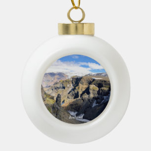 Island - Keramik Kugel-Ornament