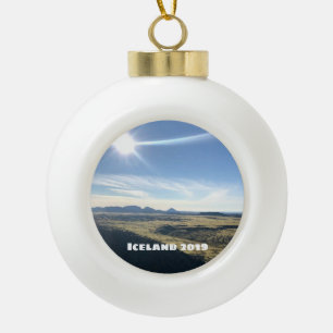 Island - Keramik Kugel-Ornament
