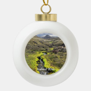 Island - Keramik-Kugelschmuck Keramik Kugel-Ornament