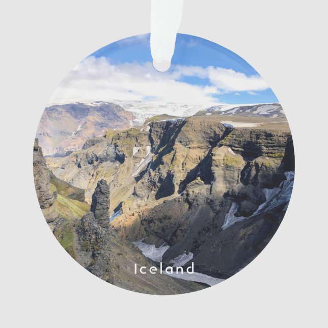 Island - Keramik Ornament (Vorderseite)