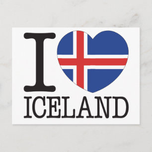 Island Liebe v2 Postkarte