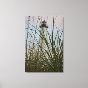 Island Lighthouse - überdachte Canvas Leinwanddruck