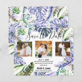 Island Lila Lilac Tropical Wedding Save the Date
