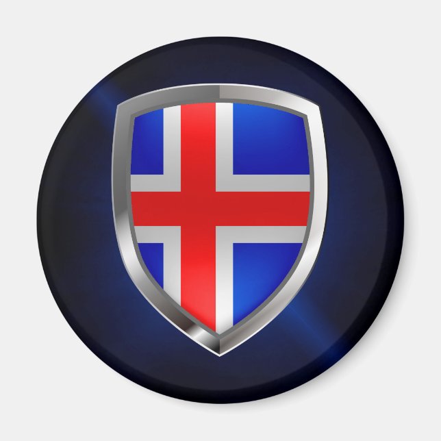 Island-MetallEmblem Magnet (Vorne)