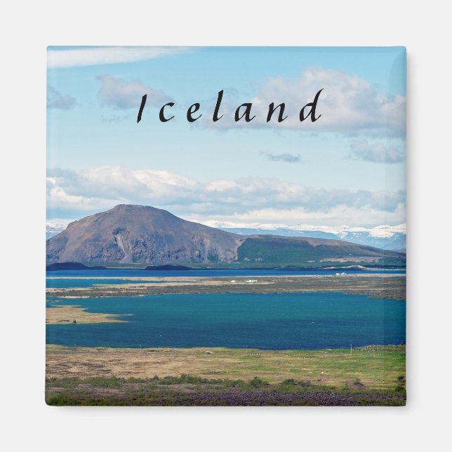 Island Morgenlandschaft mit Bauernhöfen im Fjord Magnet (Vorne)